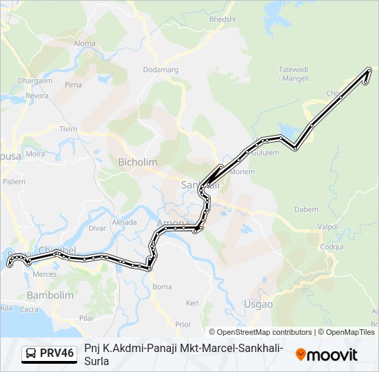 PRV46 Bus Line Map