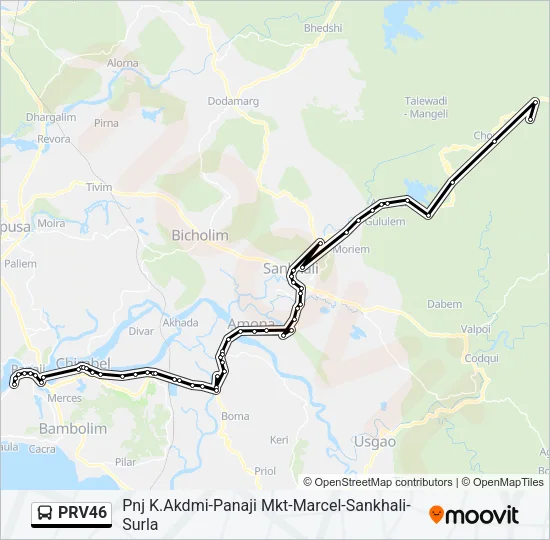 PRV46 Bus Line Map
