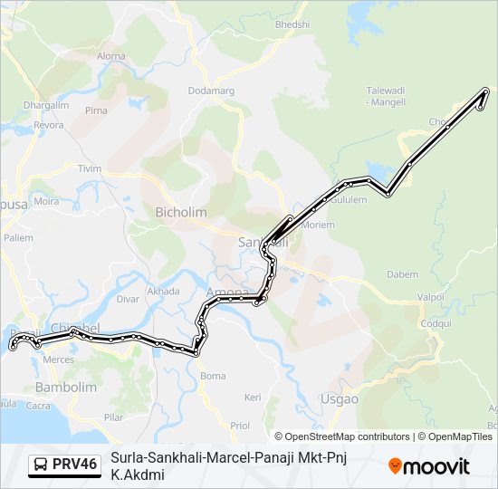 PRV46 Bus Line Map