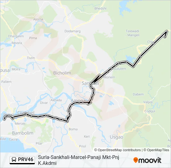 PRV46 Bus Line Map