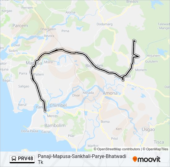 PRV48 Bus Line Map