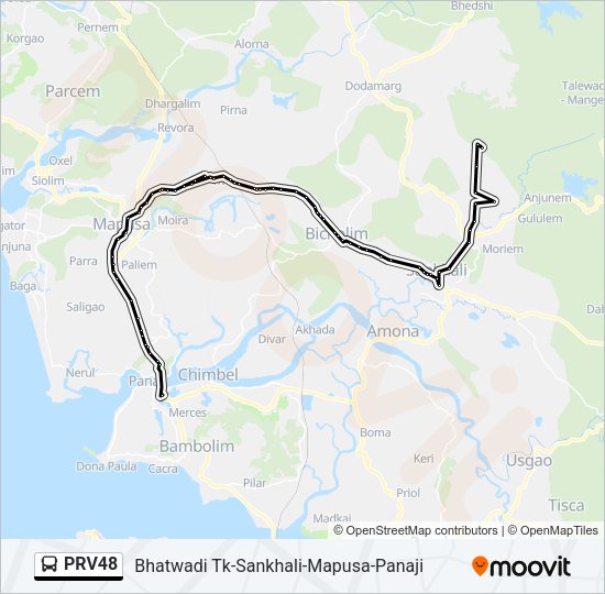 PRV48 Bus Line Map