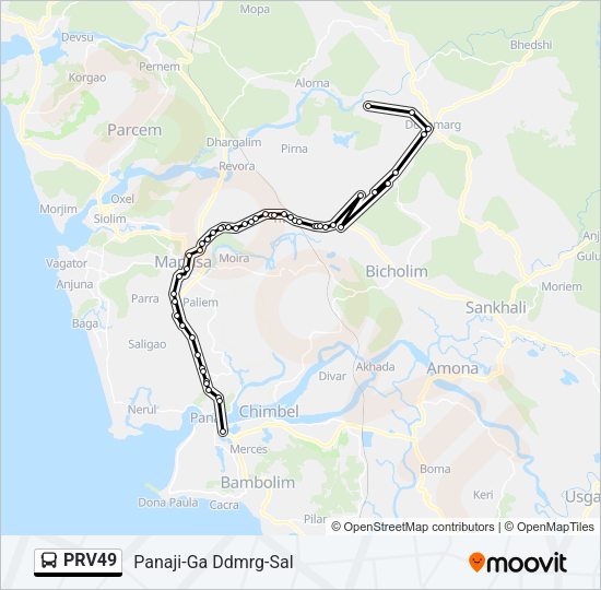 PRV49 Bus Line Map