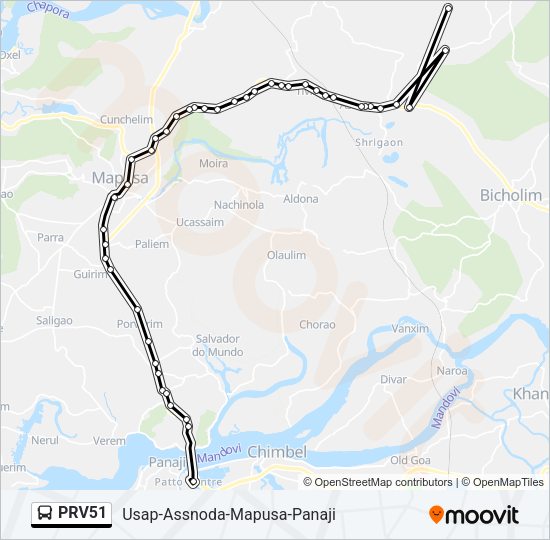 PRV51 Bus Line Map