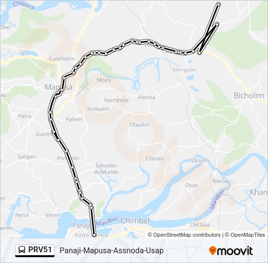 PRV51 Bus Line Map