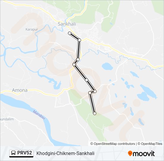 PRV52 Bus Line Map