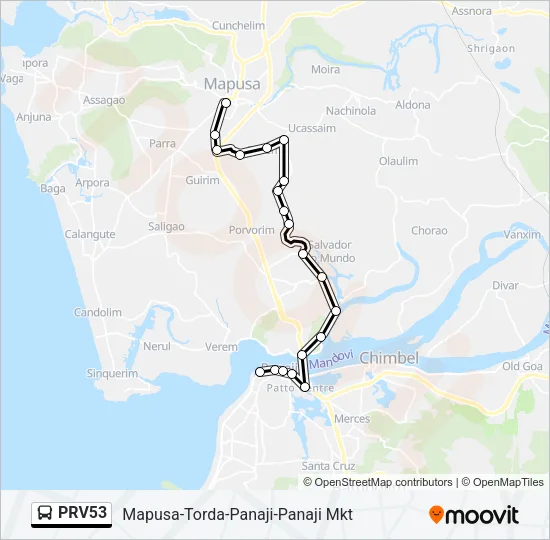 PRV53 Bus Line Map