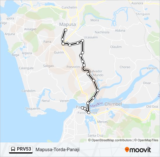 PRV53 Bus Line Map