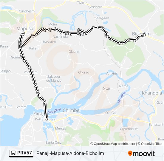 PRV57 Bus Line Map