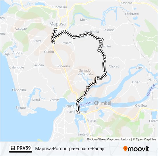 PRV59 Bus Line Map