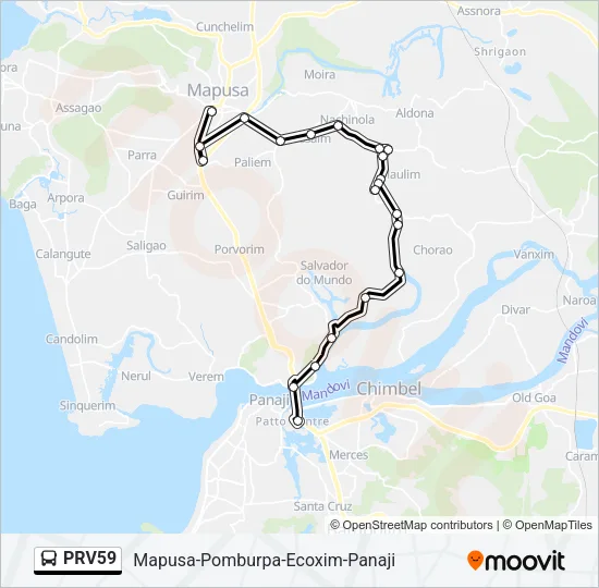 PRV59 Bus Line Map