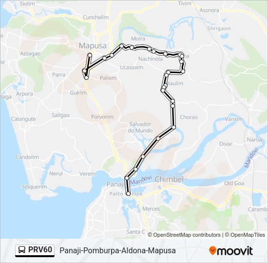 PRV60 Bus Line Map