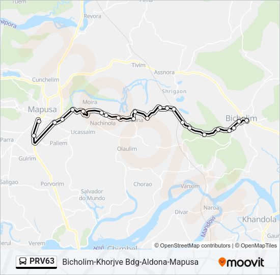 PRV63 Bus Line Map