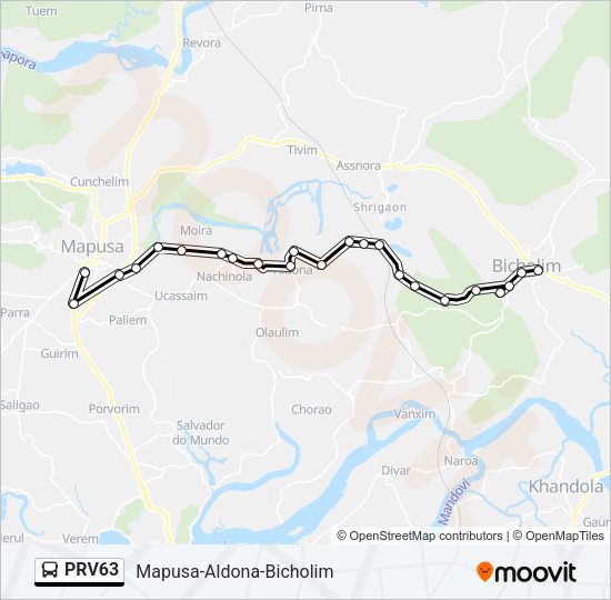 PRV63 Bus Line Map
