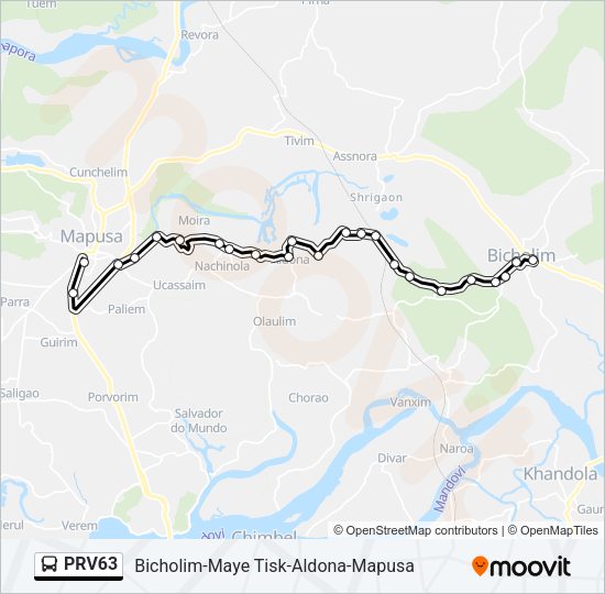 PRV63 Bus Line Map