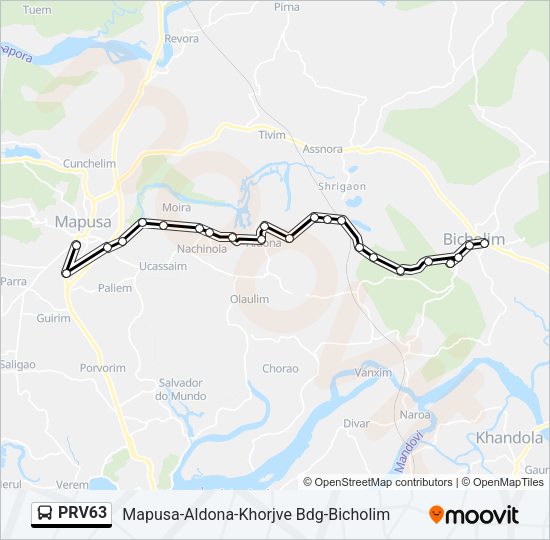 PRV63 Bus Line Map