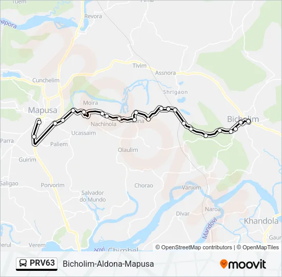 PRV63 Bus Line Map