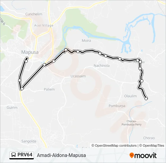 PRV64 Bus Line Map