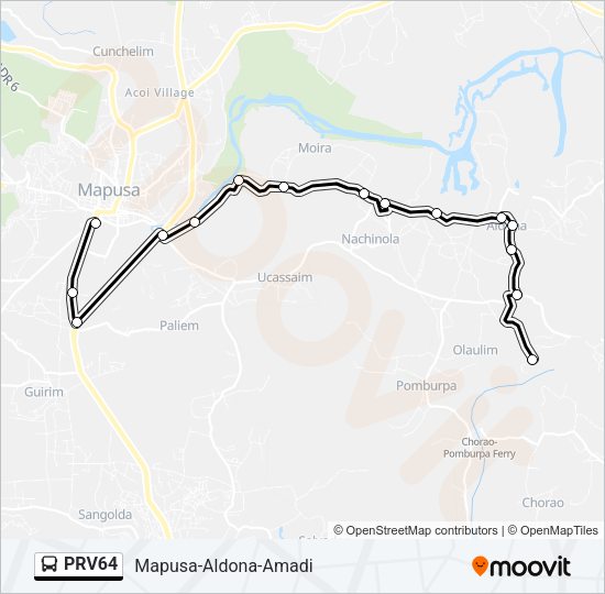 PRV64 Bus Line Map