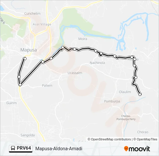 PRV64 Bus Line Map