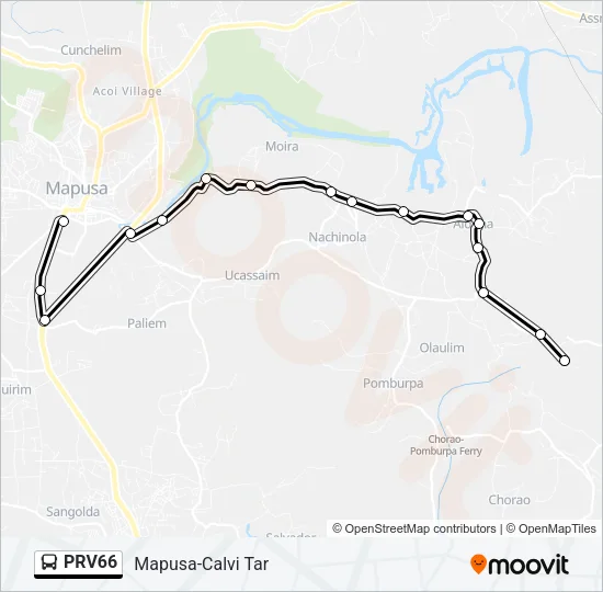 PRV66 Bus Line Map