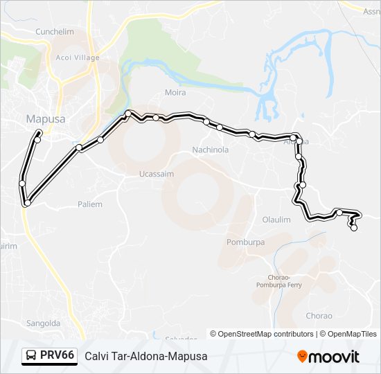 PRV66 Bus Line Map