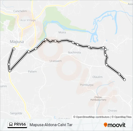 PRV66 Bus Line Map