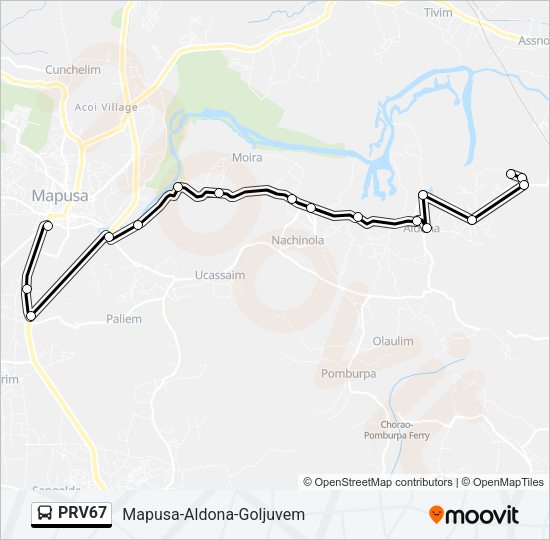 PRV67 Bus Line Map