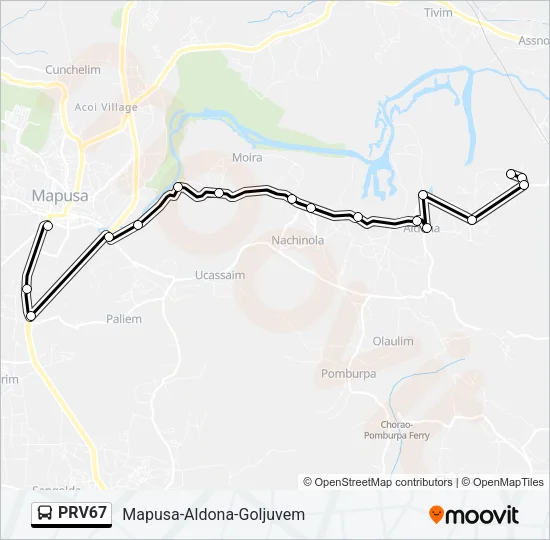 PRV67 Bus Line Map