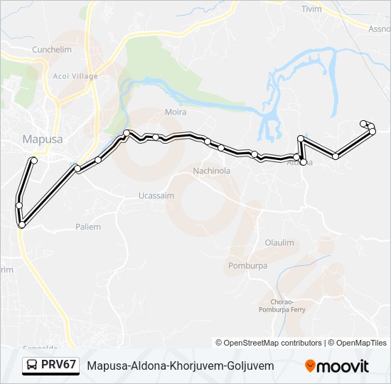 PRV67 Bus Line Map