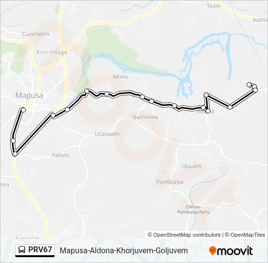 PRV67 Bus Line Map