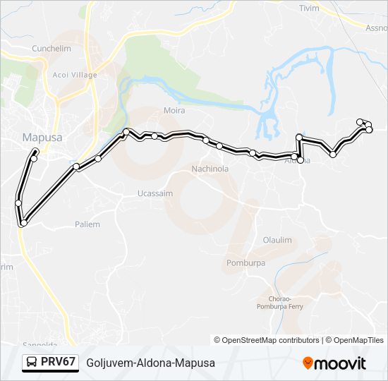 PRV67 Bus Line Map
