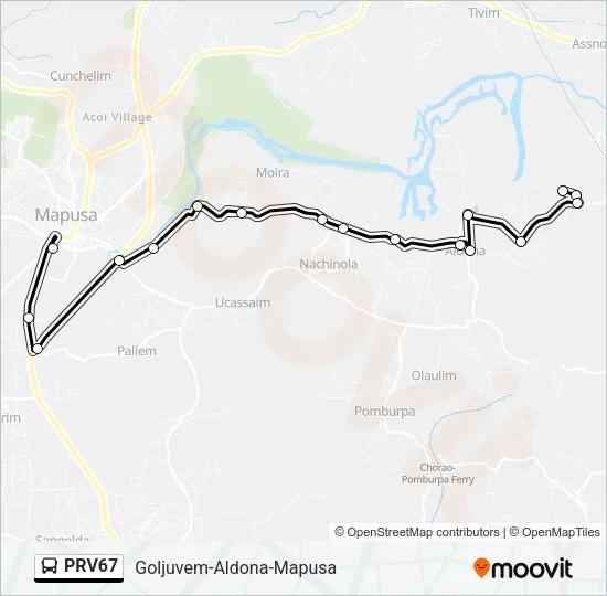 PRV67 Bus Line Map