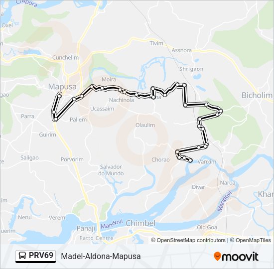 PRV69 Bus Line Map