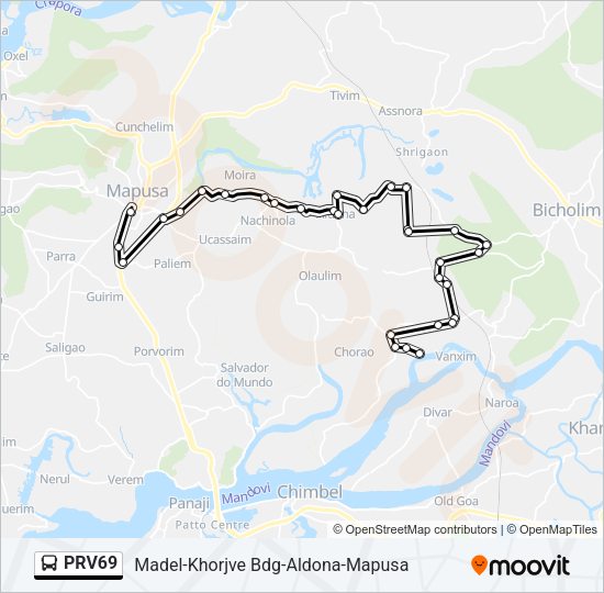 PRV69 Bus Line Map