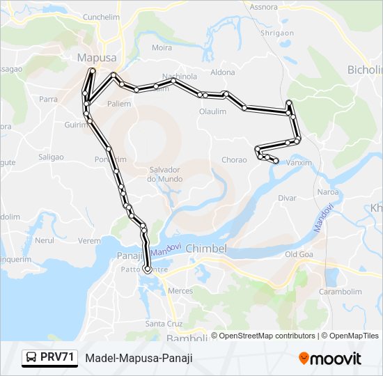 PRV71 Bus Line Map