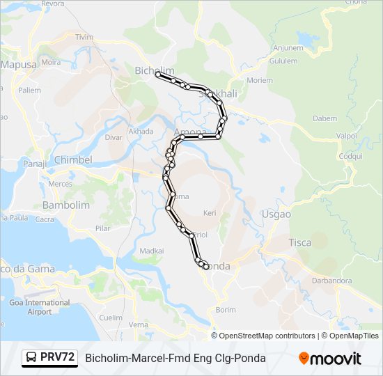 PRV72 Bus Line Map