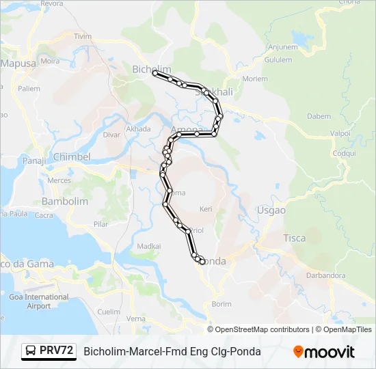 PRV72 Bus Line Map
