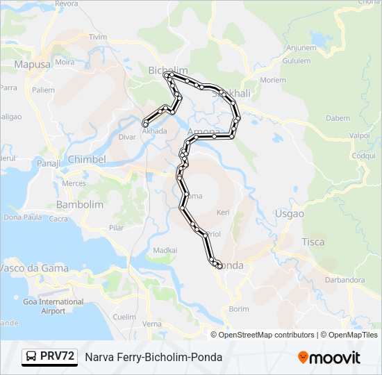 PRV72 Bus Line Map