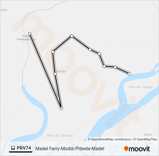 PRV74 Bus Line Map