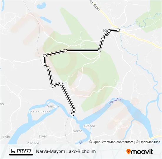 PRV77 Bus Line Map