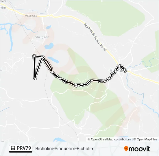 PRV79 Bus Line Map