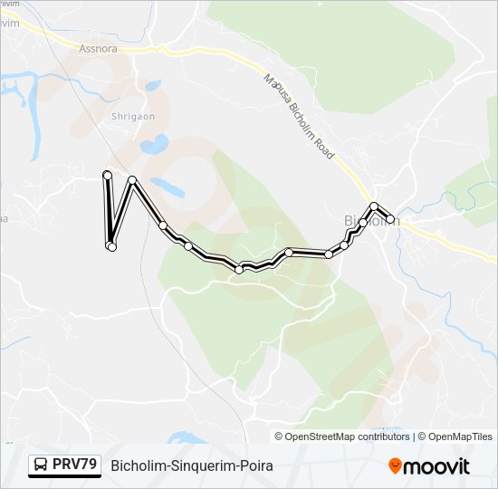 PRV79 Bus Line Map