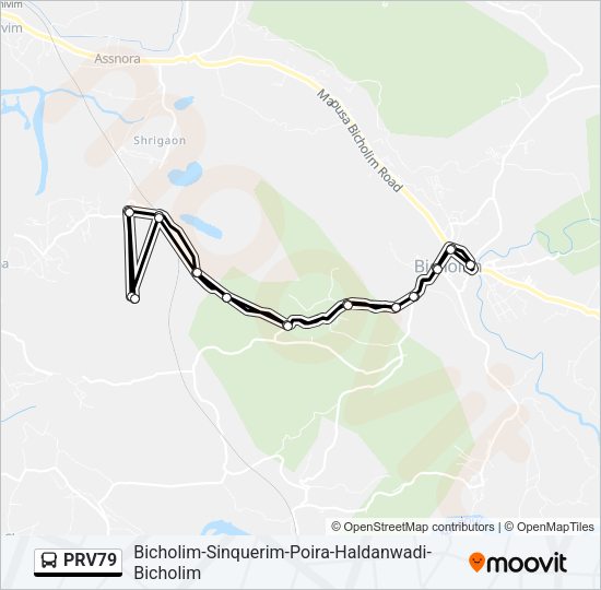 PRV79 Bus Line Map