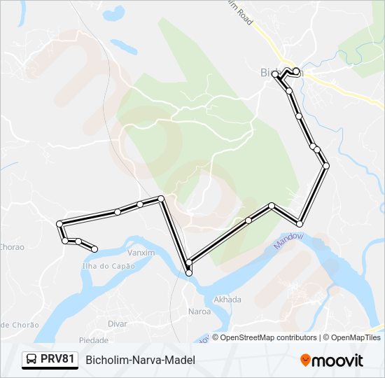 PRV81 Bus Line Map