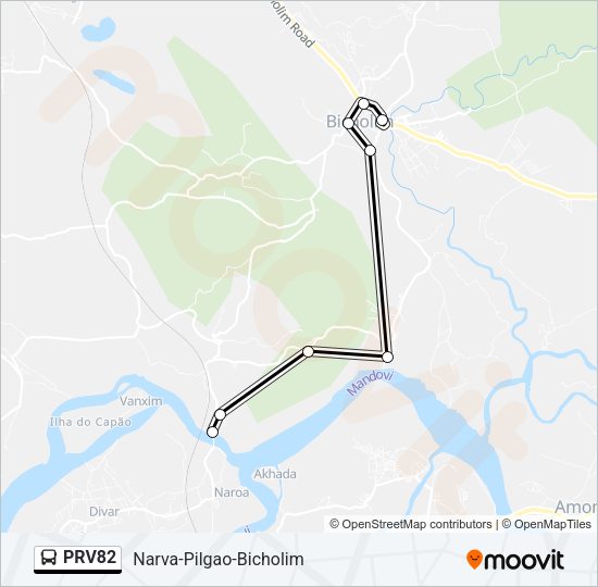 PRV82 Bus Line Map