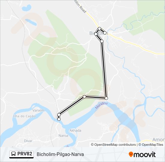 PRV82 Bus Line Map