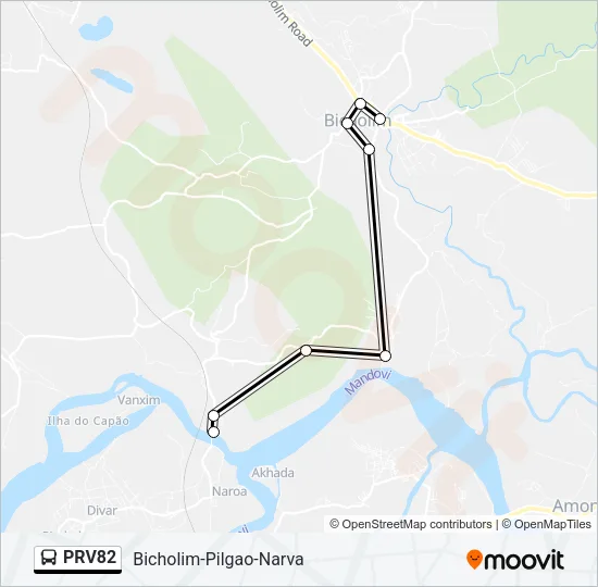 PRV82 Bus Line Map