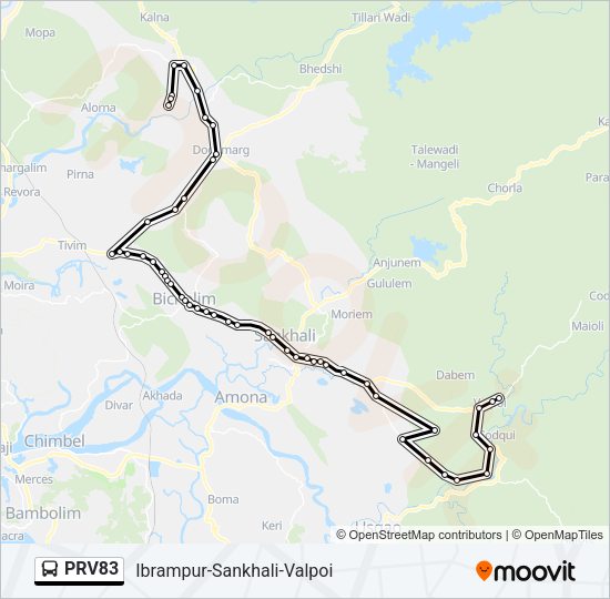 PRV83 Bus Line Map