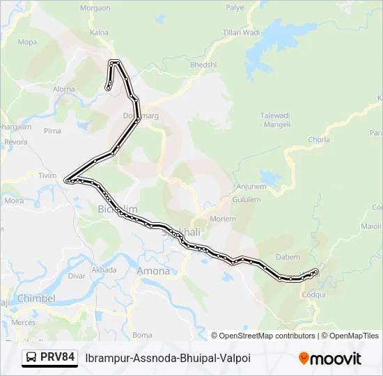 PRV84 Bus Line Map